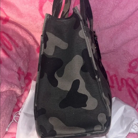 Coach Green and Black Camouflage Tote - Picture 5 of 10
